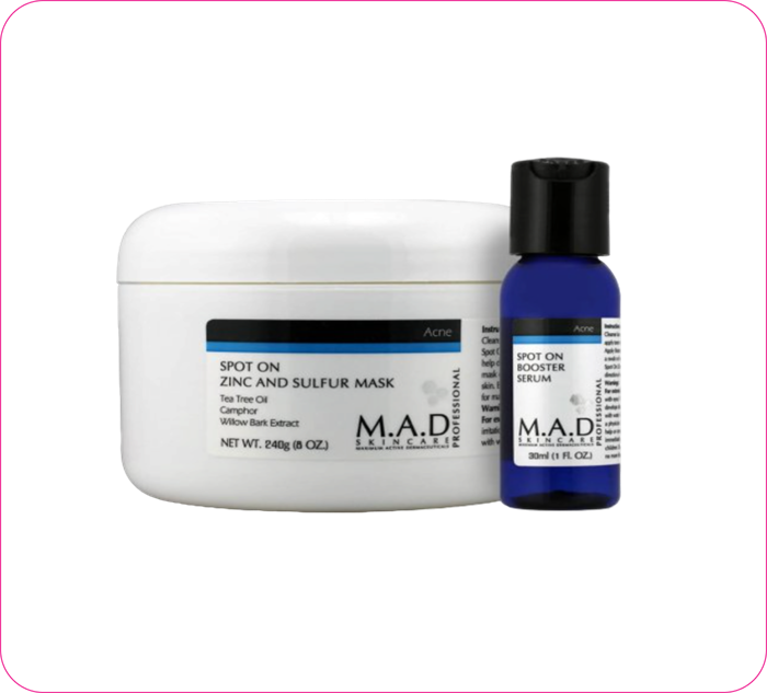 00150 Подсушивающая маска с цинком и серой + Сыворотка-бустер (Spot On Zinc and Sulfur Mask + Acne Booster Serum ) 240 гр 30 мл 103039505972