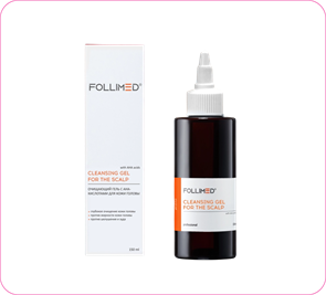 Фоллимед гель очищающий с АНА-кислотами для кожи головы (Cleansing gel with AHA acids) 150 мл 20677